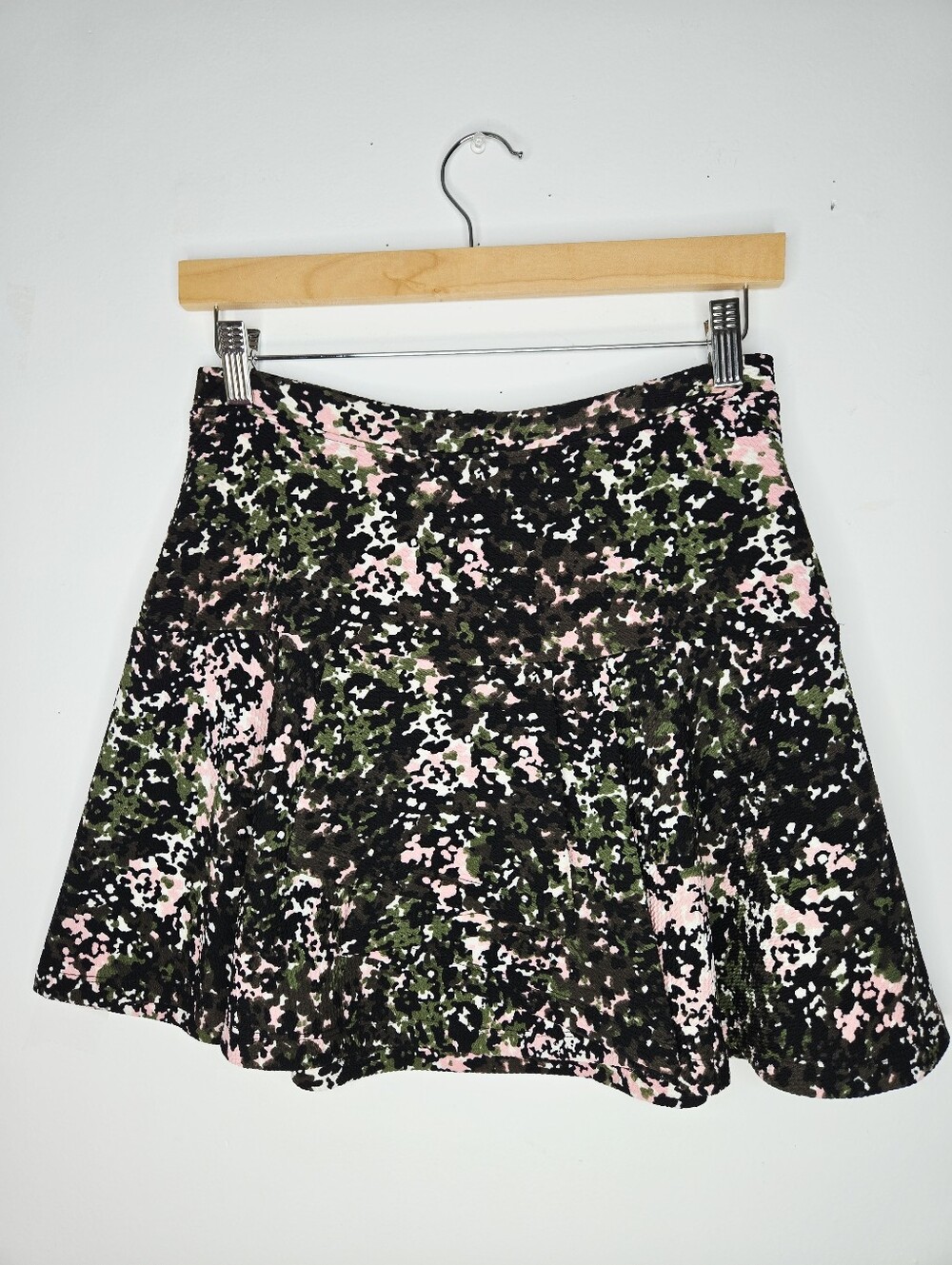 Marilyn Monroe Colorful Camo Skater Skirt Size Small Green Pink Festival NEW
